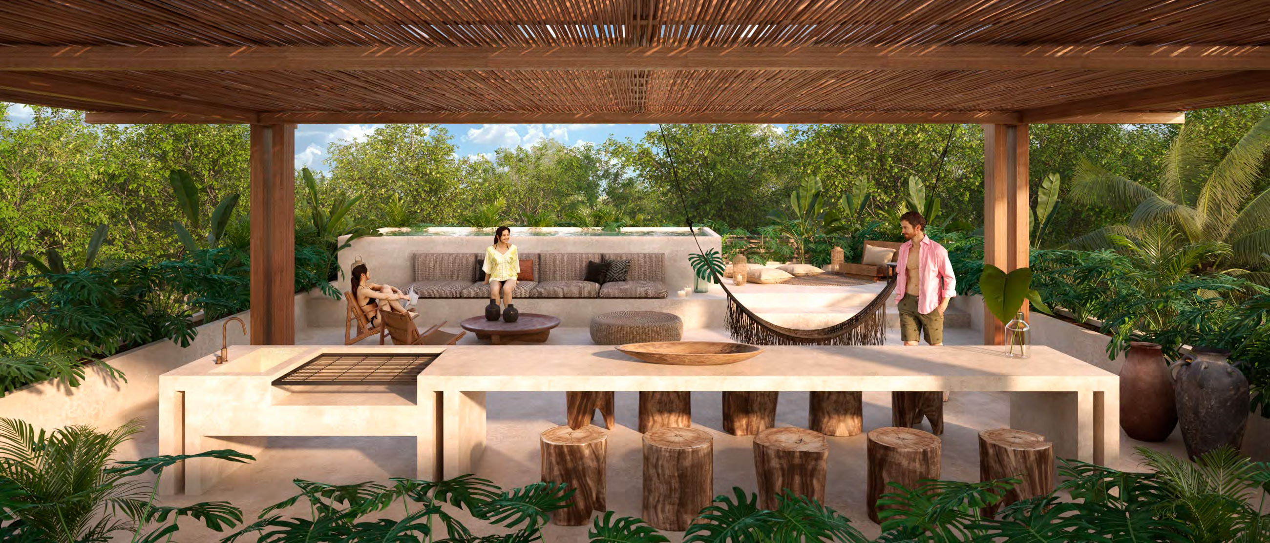 Aldea Mayab penthouse rooftop terrace